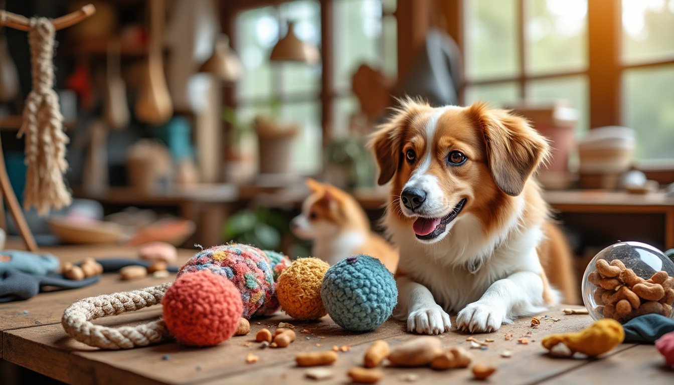 découvrez des idées créatives de diy pour fabriquer facilement des jouets interactifs pour votre chien à la maison. amusez votre compagnon à quatre pattes tout en stimulant son intelligence avec des projets simples et amusants à réaliser.