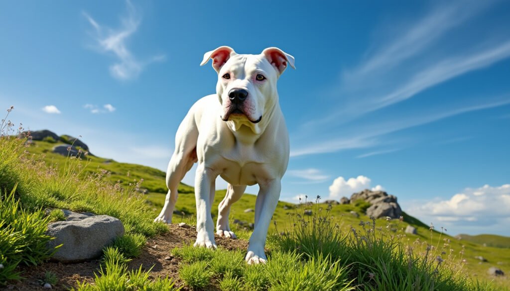 découvrez le dogo argentino, un molosse impressionnant par sa puissance et sa loyauté. apprenez-en davantage sur ses caractéristiques, son tempérament, et ce qui en fait un compagnon idéal pour les amateurs de chiens robustes et protecteurs.