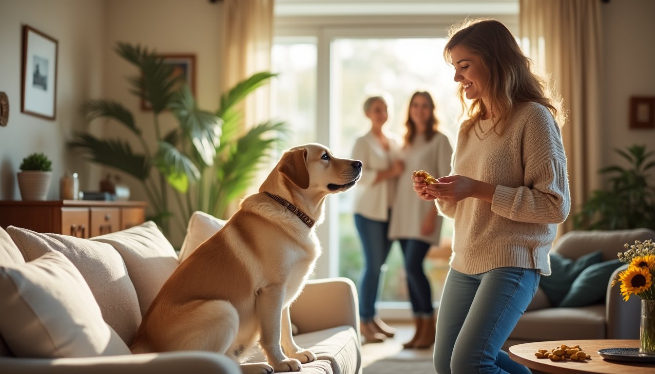 découvrez des astuces pratiques pour empêcher votre chien de sauter sur vos invités. apprenez des techniques efficaces pour mieux éduquer votre compagnon à quatre pattes et garantir des visites sereines.