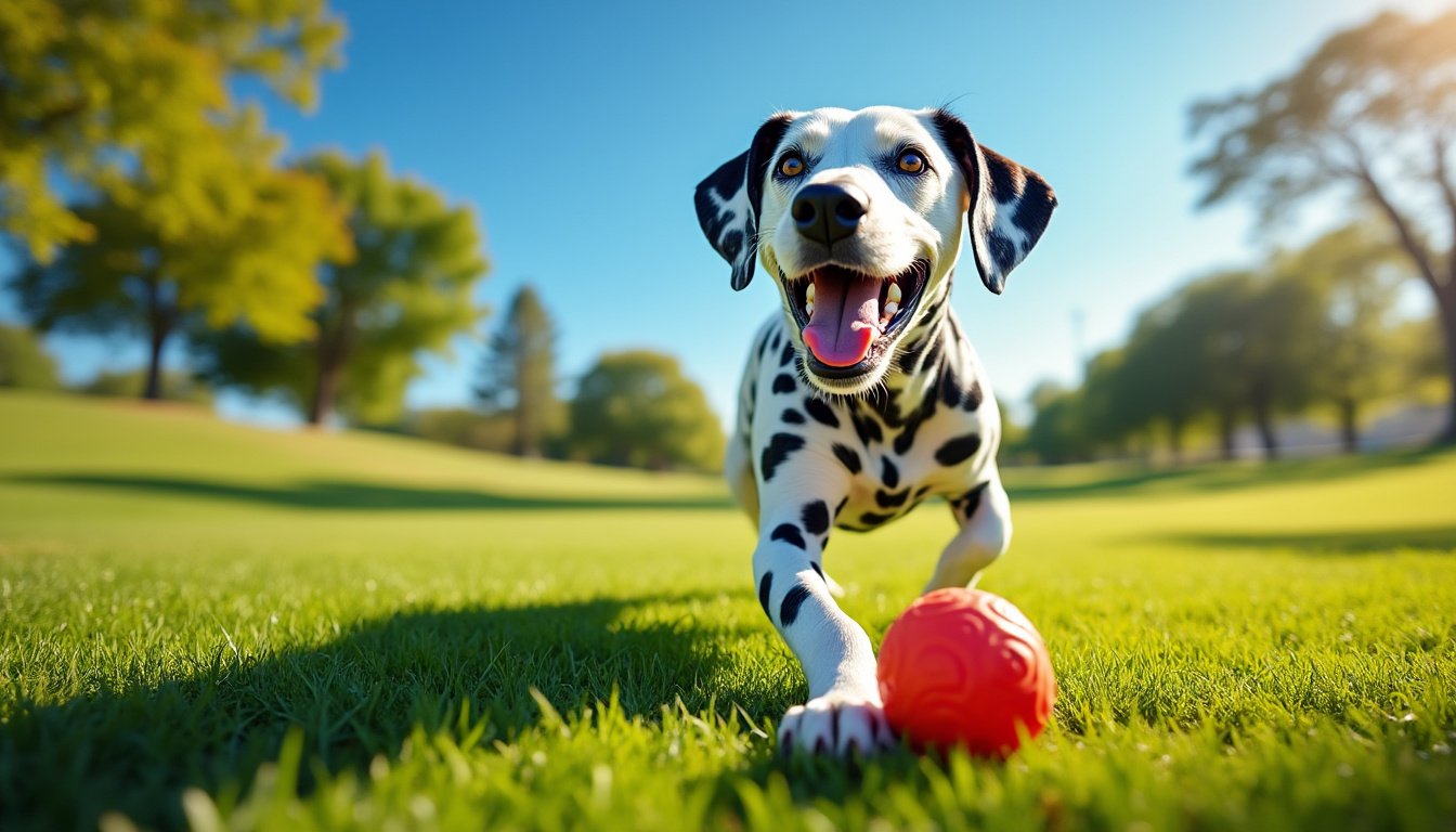 découvrez le dalmatien, ce chien emblématique réputé pour ses taches distinctives et sa personnalité pétillante. apprenez tout sur ses caractéristiques, son comportement joyeux et son rôle dans la culture populaire. idéal pour les familles actives, le dalmatien saura conquérir votre cœur par son énergie et son charme irrésistible.